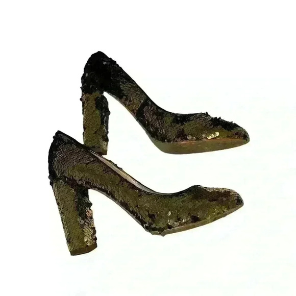 J Crew women’s sequin‎ color changing heels size 7 - Picture 6 of 7